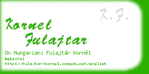 kornel fulajtar business card