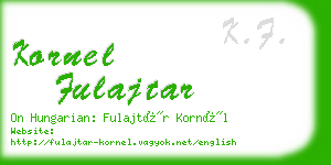 kornel fulajtar business card